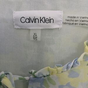 Calvin Klein Pastel Ruffle Blouse